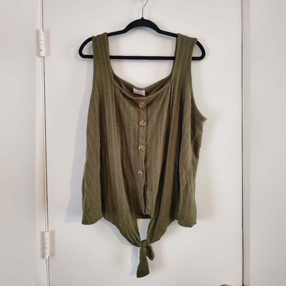 Green tank top